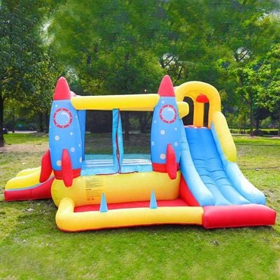 MYTS Rocket Design Inflatable Bounce Slide Water Park Bouncy Castle House